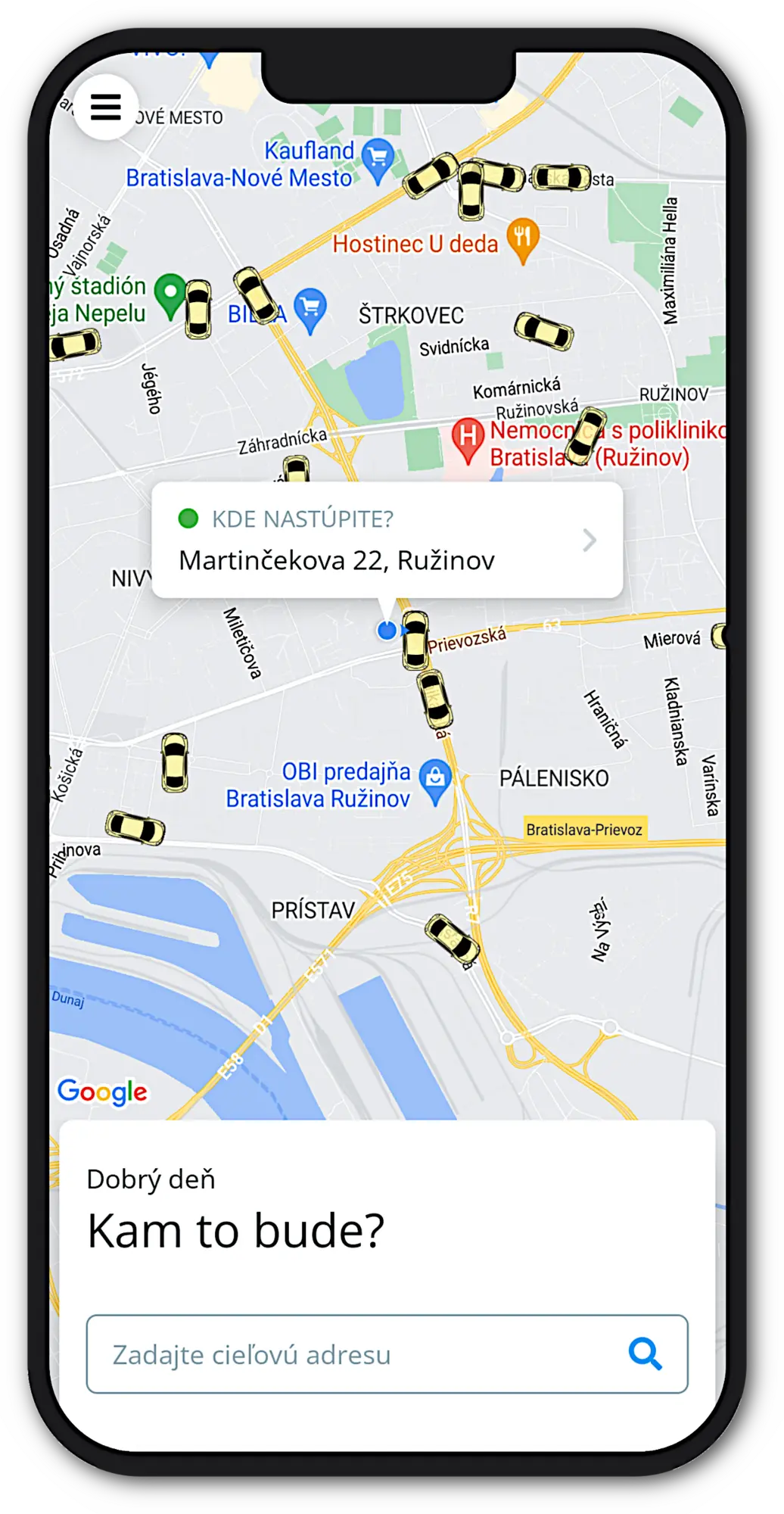 TAXIKEY alkalmazás utasok számára (iOS és Android)